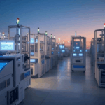 IoT 2025: How It Boosts Industrial Efficiency in 2025 banner showcasing smart factory automation with sensors and machinery on a blue-to-orange gradient background.