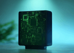 IoT 2025: Sustainable Green Tech Solutions for 2025 banner showcasing eco-friendly IoT devices with green circuits on a blue-to-green gradient background.